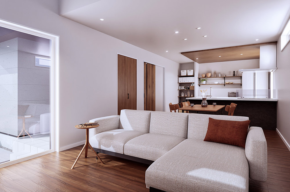 P-TELAS和白3丁目　プラン例/内観パース