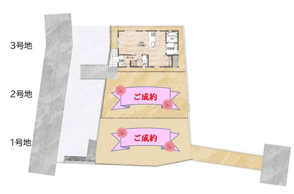 新築戸建て　香住ヶ丘2丁目（3号地）全体区画図