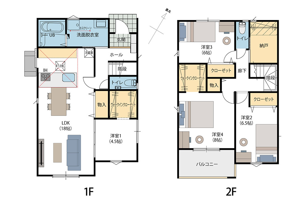 施工プラン例/4号地間取り図
