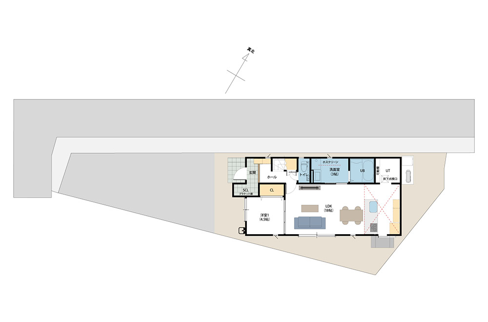 新築戸建て　粕屋町仲原【区画図】