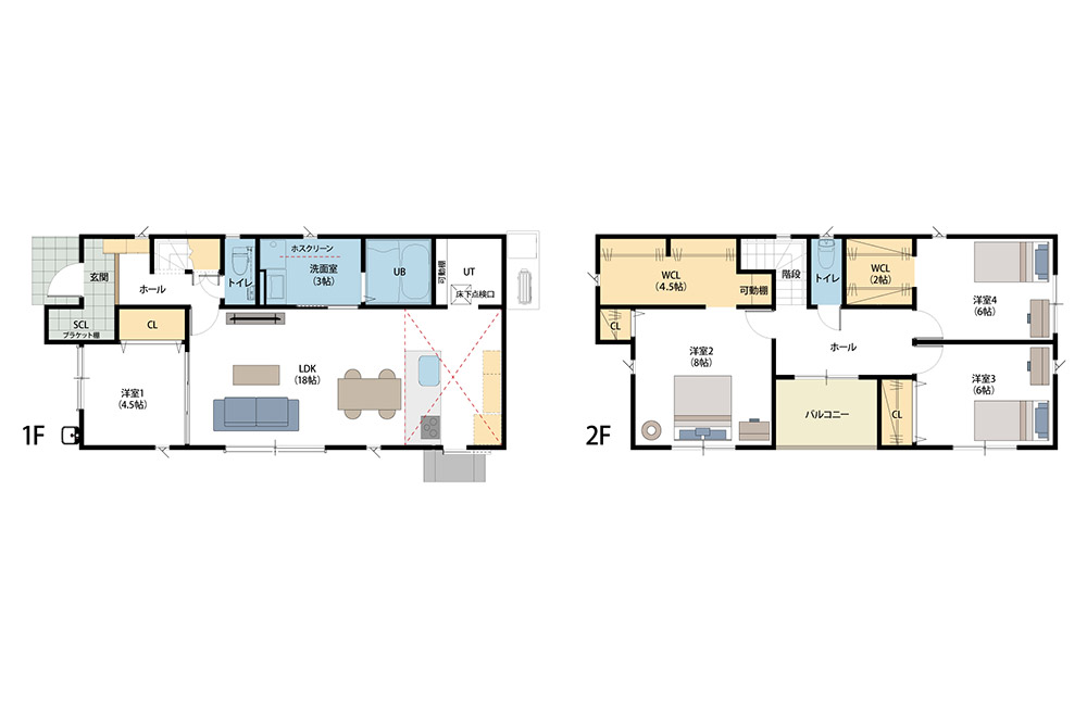 新築戸建て　粕屋町仲原【間取り】