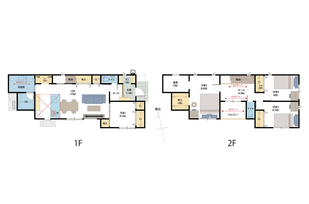 P-TELAS小倉6丁目　プラン例/1号地間取り図