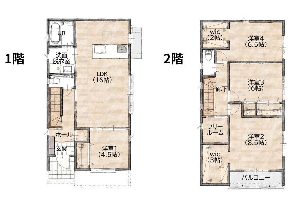 （プラン例）土地面積149.32㎡　4LDK＋S（納戸）