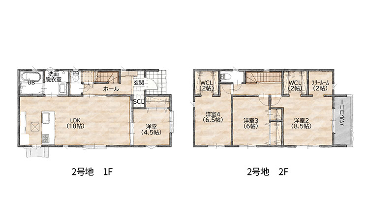 牧1丁目（2号地）間取り図