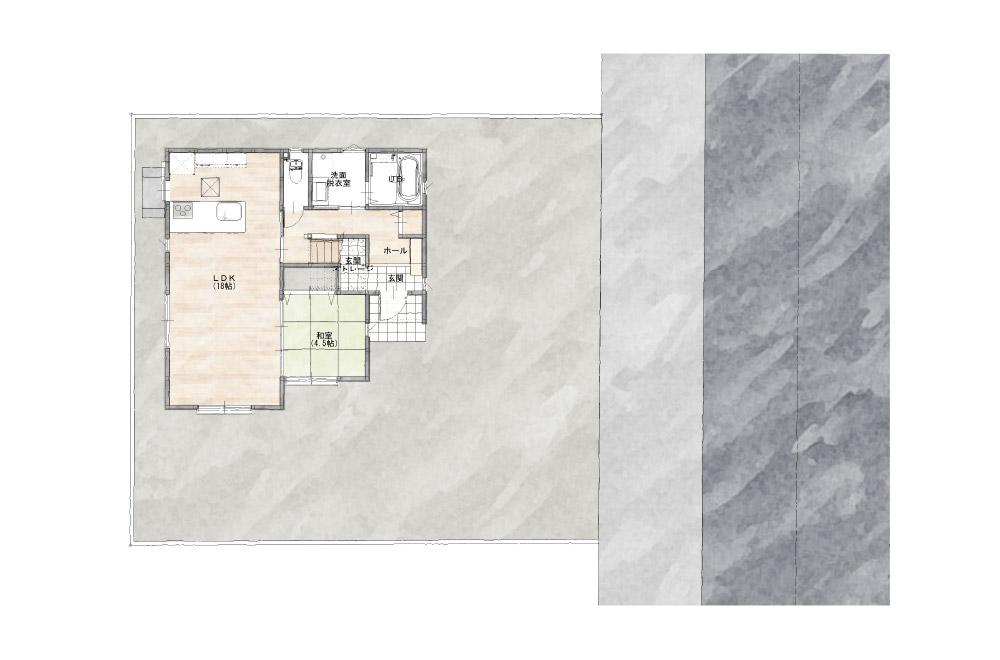 新築戸建て　南津留/配置図
