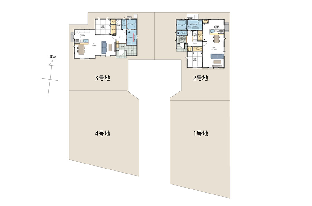 大分市新築戸建て　三佐2丁目敷地図