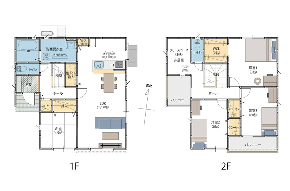 大分市新築戸建て　三佐2丁目（2号地）間取り図