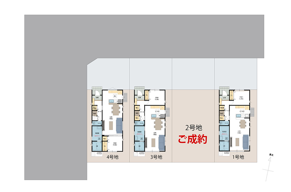大分市新築戸建て　新栄町Ⅱ敷地図