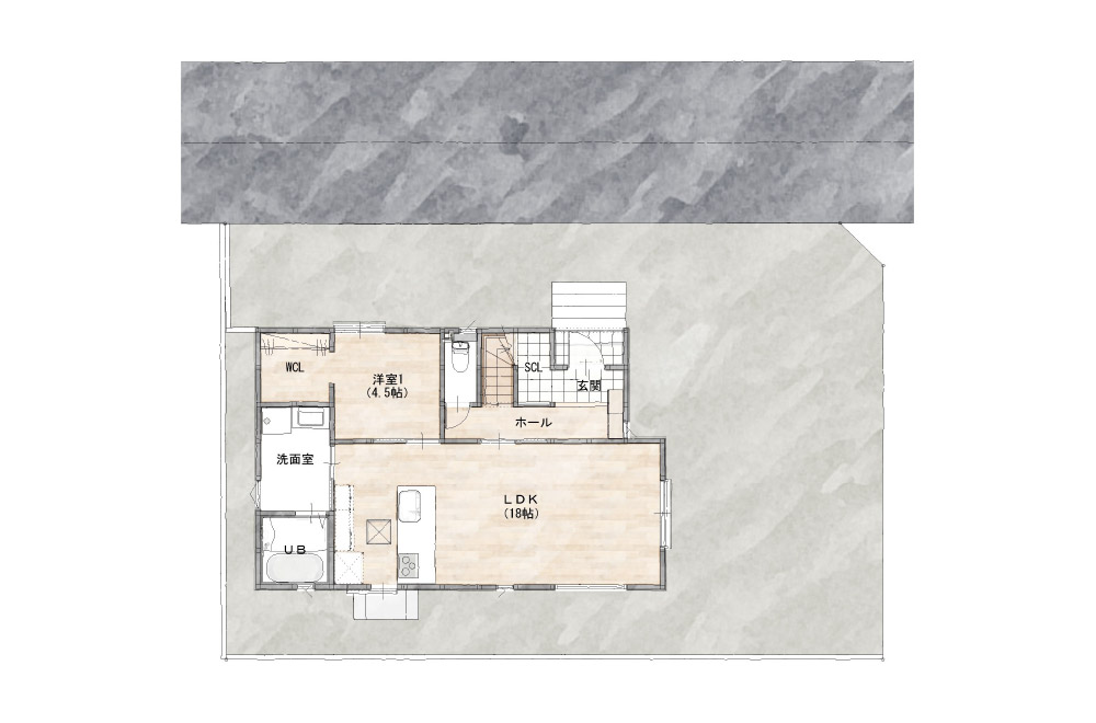 新築戸建て　横田2丁目配置図