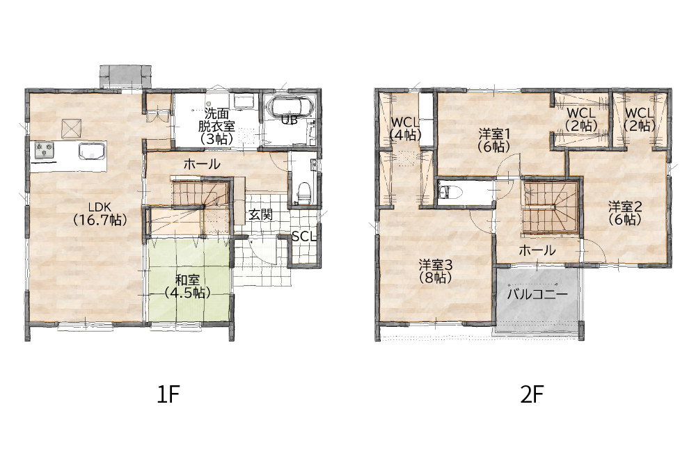 新築戸建て　荏隈Ⅴ2号地間取り図