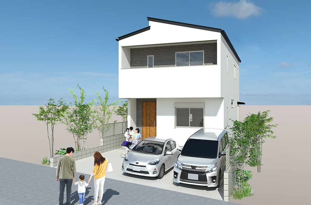 新築戸建て　石垣西9丁目（1号地）外観完成イメージパース