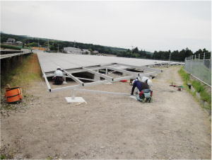 太陽光発電　施工写真1